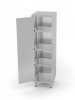 Szafa magazynowa z drzwiami na zawiasach 400 x 600 x 1800 mm POLGAST 304046-W 304046-W